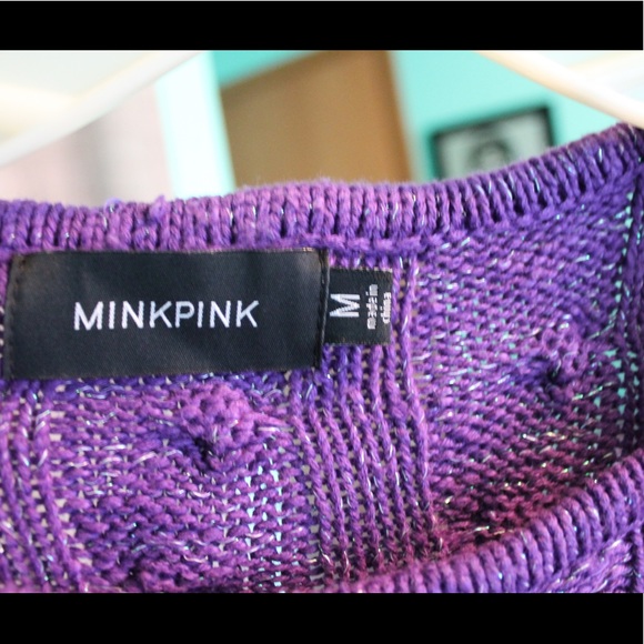 MINKPINK Purple Ombré Cable Knit Sweater - Picture 2 of 2